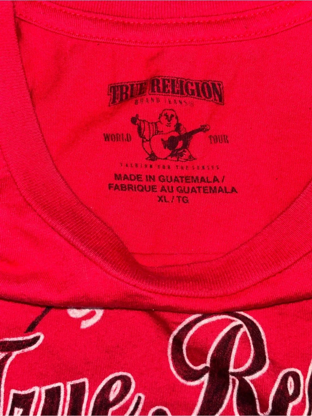 True Religion Red Short Sleeve Logo Tee